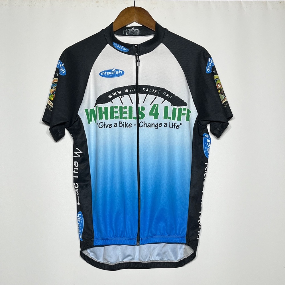 Blue and Black Men's Cycling Jersey
